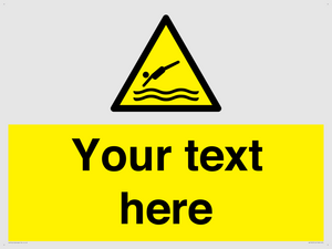 Custom Warning diving area